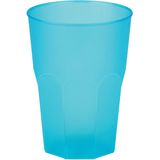 Santex drinkglazen frosted - turquoise - 24x - 420 ml - onbreekbaar kunststof - Cocktailglazen