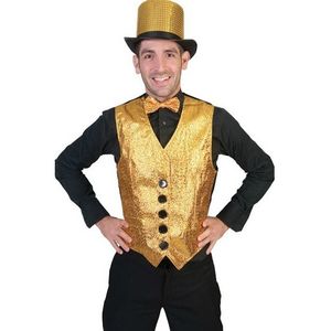 Disco gilet goud voor heren - Carnavalskostuums