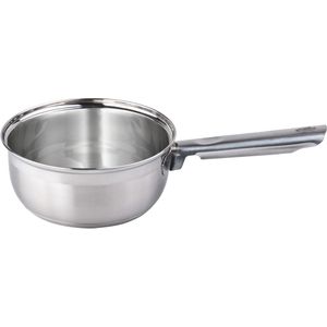 Steelpan/sauspan/juspan zilver 1,4 liter 16 cm van RVS - Steelpannen