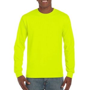 Gildan t-shirt lange mouwen lichtgevend geel - T-shirts