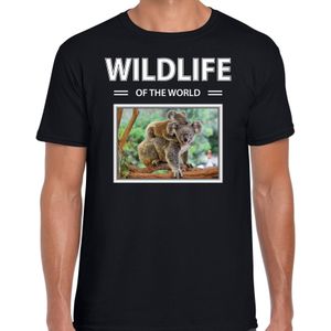 Koala t-shirt met dieren foto wildlife of the world zwart voor heren - T-shirts