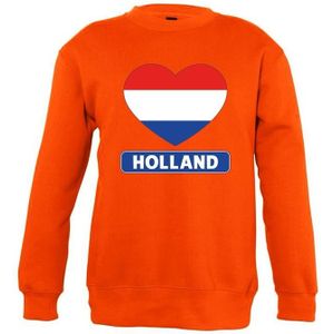 Oranje Holland hart vlag sweater kinderen - Feesttruien