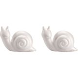 Set van 6x stuks piepschuim hobby knutselen vormen/figuren dieren slak van 10.5 cm - Hobbybasisvoorwerp