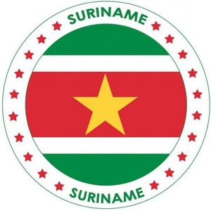 100x Surinaamse vlag print bierviltjes - Bierfiltjes