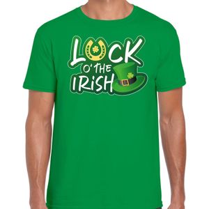 Luck of the Irish / St. Patricks day t-shirt / kostuum groen heren - Feestshirts
