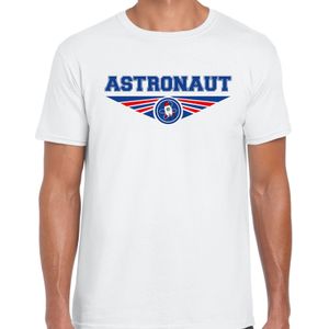 Astronaut t-shirt wit heren - Beroepen shirt - Feestshirts