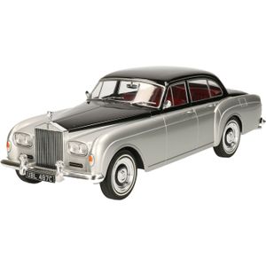 Modelauto/schaalmodel Rolls Royce Silver Cloud III - zilver/zwart - schaal 1:18/30 x 10 x 9 cm - Speelgoed auto's