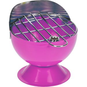 Asbak als BBQ vorm metaal 12 cm roze voor binnen/buiten