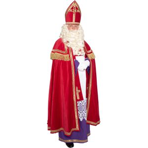 Sinterklaas kostuum - inclusief witte pruik met baard - Carnavalskostuums