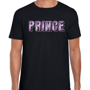 Prince fun tekst t-shirt zwart heren - Feestshirts