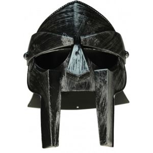 Gladiator ridder soldaten helm zwart voor volwassenen - Verkleedhoofddeksels