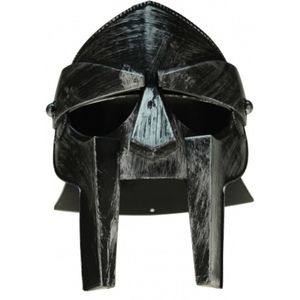 Gladiator ridder soldaten helm - zwart - voor volwassenen - Verkleed hoofddeksels - helmen - Verkleedhoofddeksels