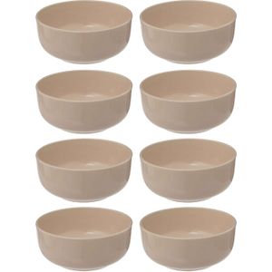 Secret de Gourmet Soepkommen/schaaltjes - 8x - Santorini - keramiek - D15 x H6.5 cm - beige