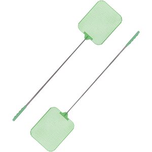 CM Vliegenmepper compact - 2x - uitschuifbaar - 35/77 cm - groen - Vliegenmeppers - Ongediertebestrijding