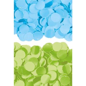 400 gram groen en blauwe papier snippers confetti mix set feest versiering - Confetti