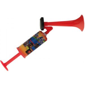 Stadion toeter/luchthoorn met handpomp - op luchtdruk - 40 cm - Feesttoeters