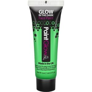 Face/Body paint - neon groen/glow in the dark - 10 ml - schmink/make-up - waterbasis - Schmink