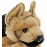 Knuffeldier Puppy Duitse herder Elzasser hond - zachte pluche stof - premium knuffels - 35 cm - Knuffel huisdieren