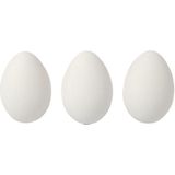 Set van 24x stuks eieren wit plastic 6 cm - Feestdecoratievoorwerp