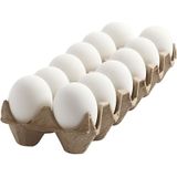 Set van 24x stuks eieren wit plastic 6 cm - Feestdecoratievoorwerp