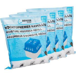Benson Vochtopnemer / vochtvanger navulling - 4 stuks - 400 gram per stuk