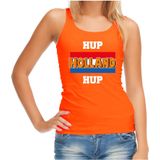 Tanktop hup Holland hup Holland / Nederland supporter EK/ WK oranje voor dames - Feestshirts