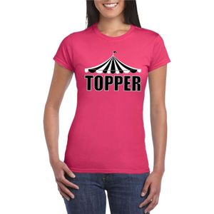 Circus t-shirt roze Topper dames - Feestshirts