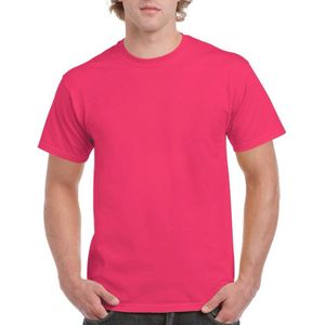 Goedkope gekleurde shirts fuchsia roze voor volwassenen - T-shirts