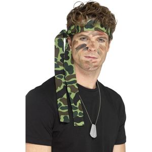 Rambo hoofdband camouflage - Verkleedhoofddeksels