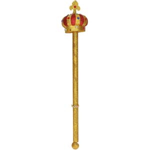 Koninklijke scepter - kunststof - 57 cm - carnaval verkleed feestartikelen - Verkleedattributen