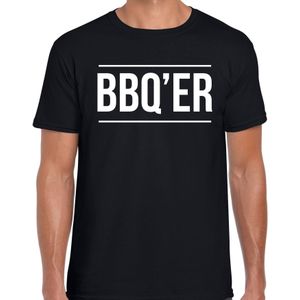 BBQ-ER bbq / barbecue cadeau t-shirt zwart voor heren - Feestshirts