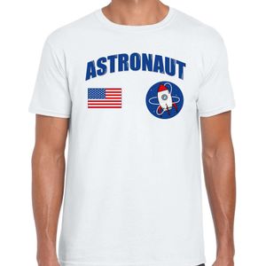 Astronaut verkleed t-shirt wit voor heren - Feestshirts