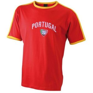 Rood shirtje Portugal print - Feestshirts