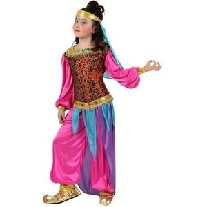 Carnaval/feest kleding 1001 nachten kostuums Suheda roze/blauw voor meisjes - Carnavalskostuums