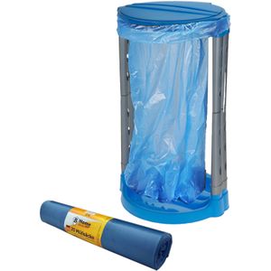 Staande vuilniszakhouder prullenbak/vuilnisbak incl. 25 zakken - 120L - Prullenbakken