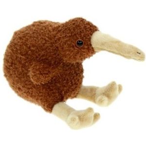 Pluche kiwi vogel knuffel 19 cm - Dieren speelgoed knuffels - Vogel knuffels