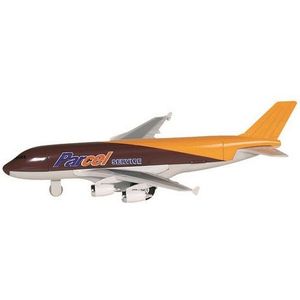 Model vliegtuigje parcel bruin 19 cm - Speelgoed vliegtuigen