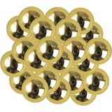 22x stuks gouden plastic hobby kralen van 10 mm - Hobbykralen