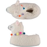 Kinder dieren pantoffels/sloffen alpaca beige maat 25-26 - Sloffen - volwassenen