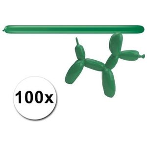 Modelleerballon groene zak met 100 stuks - Ballonnen