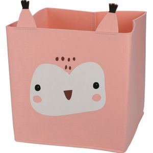 Opbergmand/kastmand vilt kinderkamer - dieren thema uil - 32 x 32 x 32 cm - Opbergmanden