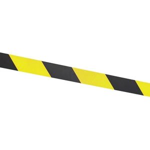Afzetlint / markeerlint geel met zwart 100 meter - Markeerlinten