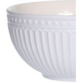 Excellent Houseware Soepkommen/schaaltjes - 4x - Roman Style - keramiek - D14 x H7 cm - ivoor wit