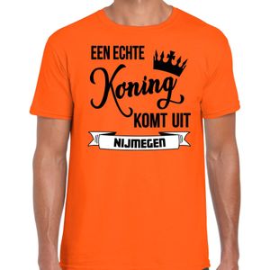 Oranje Koningsdag t-shirt - echte Koning komt uit Breda - heren - Feestshirts