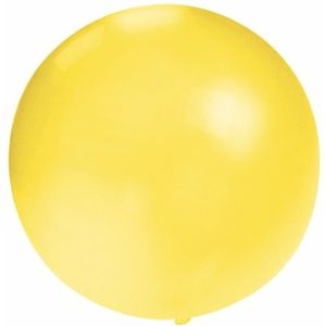 Groot formaat gele ballon met diameter 60 cm - Ballonnen