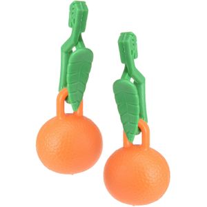 Tafelkleedgewichten sinaasappels - 8x - oranje - kunststof - voor tafelkleden en tafelzeilen - Tafelkleedgewichten