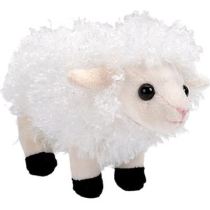 Pluche knuffel Lammetje/schaap van 13 cm - Knuffel boederijdieren