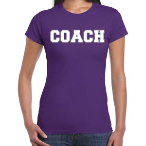 Cadeau t-shirt voor dames - coach - paars - bedankje - verjaardag - Feestshirts