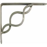 AMIG Plankdrager/steun/beugel Decoratief - 2x - metaal - zilver - H200 x B150 mm - Tot 180 kg - boekenplank steunen