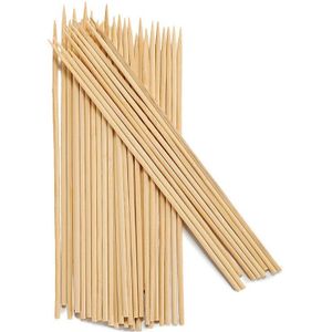 Zakje met 255x BBQ Sateprikkers hout 20 cm - prikkers (sate)